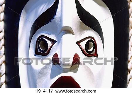 Inuit Mask In Staley Park View Large Photo Image Stock Photo - Inuit Mask In Staley Park. Fotosearch