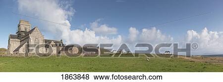 Stock Photo - Iona Abbey; Island Of Iona, Scotland. Fotosearch