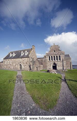 Stock Photograph - Iona Abbey, Island Of Iona, Scotland. Fotosearch