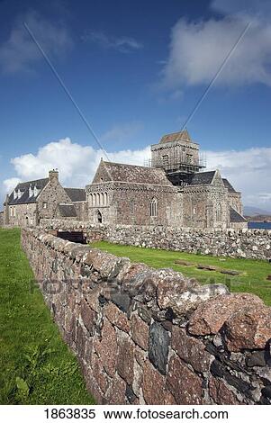 Stock Photography - Iona Abbey; Island Of Iona, Scotland. Fotosearch
