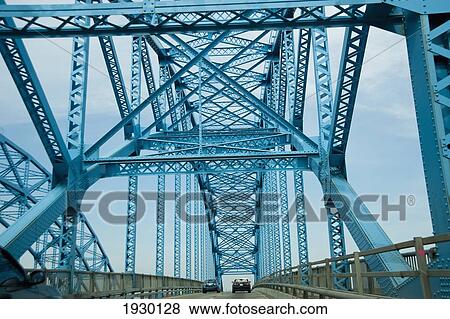 Stock Photo - Iron bridge on the way to Niagara Falls, Ontario and the New York border, Canada And United States Of America; Niagara Falls, Ontario, Canada. Fotosearch