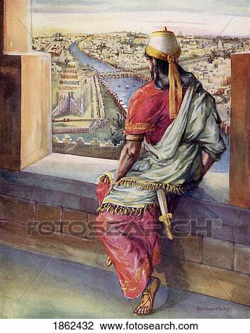 Stock Image - Is Not This Great Babylon That I Have Built Illustration By Constance N Baikie From The Book The Ancient East And Its Story By James Baikie Published C. 1920. Fotosearch