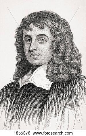 Stock Photograph - Isaac Barrow 1630-1677 English Classical Scholar Theologian And Mathematician From Old England's Worthies By Lord Brougham And Others Published London Circa 1880's. Fotosearch