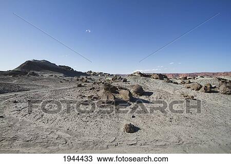 Stock Image - Ischigualasto Formation, Valle De La Luna (Moon Valley), Ischigualasto Natural Park, San Juan, Argentina. Fotosearch