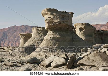 Stock Photograph - Ischigualasto Formation, Valle de la Luna (Moon Valley), Ischigualasto Natural Park, San Juan, Argentina. Fotosearch