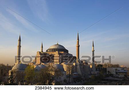 Stock Photography - Islamic mosque at sunset; Istanbul, Turkey. Fotosearch