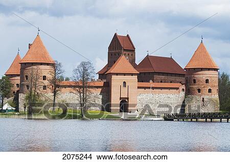 Picture - Island Castle, Trakai, Lithuania. Fotosearch