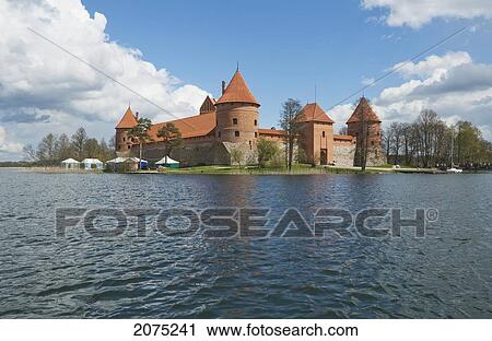 Island Castle, Trakai, Lithuania View Large Photo Image Stock Image - Island Castle, Trakai, Lithuania. Fotosearch