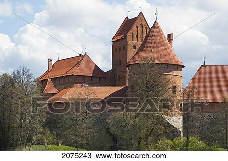 Island Castle, Trakai, Lithuania View Large Photo Image Stock Image - Island Castle, Trakai, Lithuania. Fotosearch