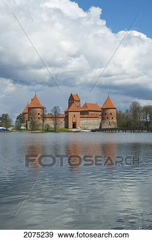 Island Castle, Trakai, Lithuania View Large Photo Image Stock Photo - Island Castle, Trakai, Lithuania. Fotosearch