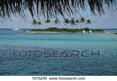 Island & Turquoise Sea View Large Photo Image Stock Photo - Island & Turquoise Sea. Fotosearch