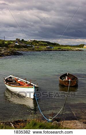 Isle Of Gigha, Scotland; Rowboats Tied To Shore View Large Photo Image Stock Image - Isle Of Gigha, Scotland; Rowboats Tied To Shore. Fotosearch