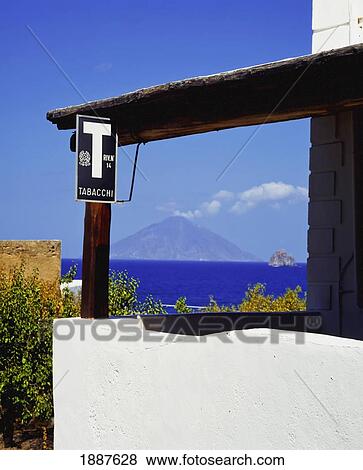 Stock Photo - Isola Di Panarea And Stromboli In Distance. Fotosearch
