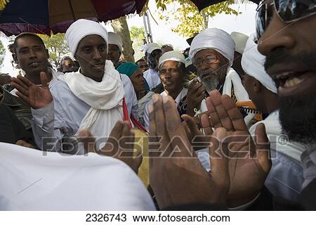 Stock Image - Israel, 2012; Jerusalem, on November 14, Sigd yearly celebration by Jewish Ethiopian community. Fotosearch