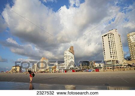Stock Image - Israel, Beach; Tel Aviv. Fotosearch