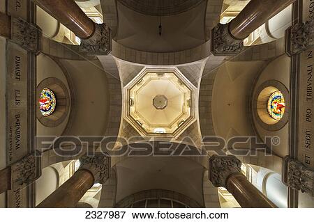 Stock Photo - Israel, Catholic Franciscan chapel of Condemnation and Imposition of Cross is located in their complex at seckond station of Via Dolorosa; Jerusalem. Fotosearch