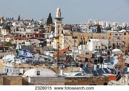 Israel, Cityscape; Jerusalem View Large Photo Image Stock Photography - Israel, Cityscape; Jerusalem. Fotosearch