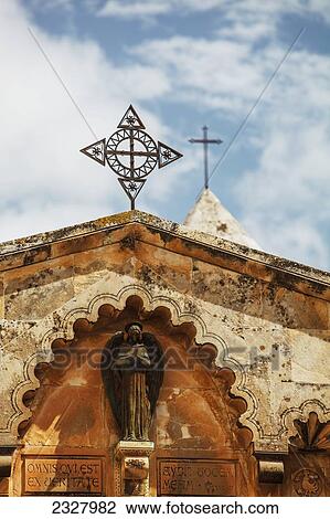 Stock Image - Israel, Close-up of church of Flagellation; Jerusalem. Fotosearch