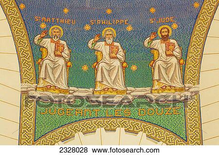 Israel, Close-up of mosaic in Church of St Peter; Gallicantu View Large Photo Image Stock Photo - Israel, Close-up of mosaic in Church of St Peter; Gallicantu. Fotosearch