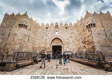 Israel, Damascus Gate; Jerusalem View Large Photo Image Stock Photograph - Israel, Damascus Gate; Jerusalem. Fotosearch