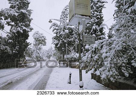 Israel, German Colony; Jerusalem, Emeq Refaim, 2013, January 10, Snow on street View Large Photo Image Stock Image - Israel, German Colony; Jerusalem, Emeq Refaim, 2013, January 10, Snow on street. Fotosearch