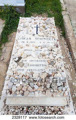 Stock Photo - Israel, Grave of Oskar Schindler; Jerusalem. Fotosearch