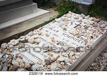 Stock Photograph - Israel, Grave of Oskar Schindler; Jerusalem. Fotosearch