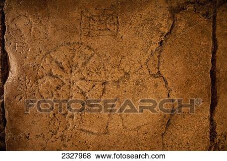 Stock Photo - Israel, indicating a dice game known as Kings Game; Jerusalem, Close-up of Stone Pavement (Lithostrotos) where Pilate had his judgement seat. This place is considered second station of Via Dolorosa. Markings in paving stones. Fotosearch