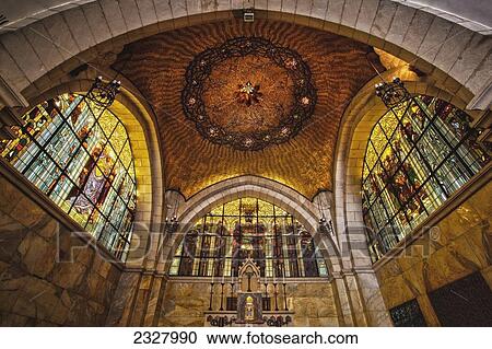 Stock Image - Israel, Interior of church of Flagellation; Jerusalem. Fotosearch