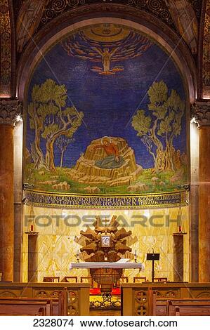 Picture - Israel, Jerusalem, alternative name Basilica of Agony; Mount Of Olives, Interior of Church of all Nations. Fotosearch