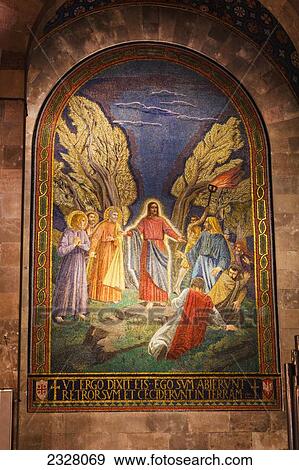 Stock Photo - Israel, Jerusalem, alternative name Basilica of Agony; Mount Of Olives, Interior of Church of all Nations. Fotosearch