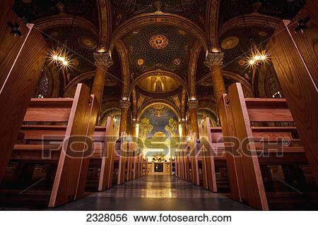 Stock Photograph - Israel, Jerusalem, alternative name Basilica of Agony; Mount Of Olives, Interior of Church of all Nations. Fotosearch