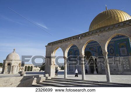 Stock Photo - Israel, Jerusalem Old City, Dome of Rock; Jerusalem. Fotosearch