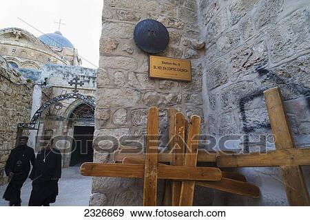 Israel, Jerusalem Old City, Ethiopian priests at IX station of Way of Cross; Jerusalem View Large Photo Image Stock Photo - Israel, Jerusalem Old City, Ethiopian priests at IX station of Way of Cross; Jerusalem. Fotosearch