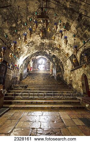 Israel, mother of Jesus. Church is located in Kidron Valley on foothills of Mount of Olives; Kidron Valley, is regarded by many as burial place of Mary, informally known as Tomb of Virgin Mary, The Church of Sepulchre of Saint Mary View Large Photo Image Stock Image - Israel, mother of Jesus. Church is located in Kidron Valley on foothills of Mount of Olives; Kidron Valley, is regarded by many as burial place of Mary, informally known as Tomb of Virgin Mary, The Church of Sepulchre of Saint Mary. Fotosearch