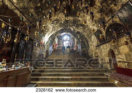 Israel, mother of Jesus. Church is located in Kidron Valley on foothills of Mount of Olives; Kidron Valley, is regarded by many as burial place of Mary, informally known as Tomb of Virgin Mary, The Church of Sepulchre of Saint Mary View Large Photo Image Stock Image - Israel, mother of Jesus. Church is located in Kidron Valley on foothills of Mount of Olives; Kidron Valley, is regarded by many as burial place of Mary, informally known as Tomb of Virgin Mary, The Church of Sepulchre of Saint Mary. Fotosearch