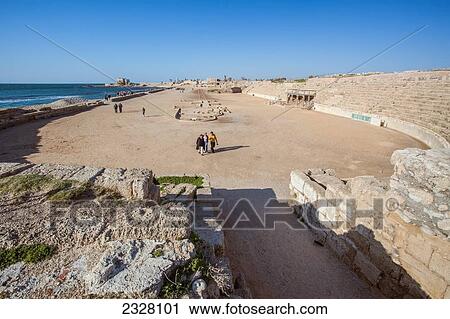 Israel, near town of Caesarea. Ancient Caesarea Maritima city and harbor was built by Herod Great. city has been populated through late Roman and Byzantine era; Caesarea Maritima National Park, Caesarea Maritima is a national park on Israeli coastline View Large Photo Image Stock Image - Israel, near town of Caesarea. Ancient Caesarea Maritima city and harbor was built by Herod Great. city has been populated through late Roman and Byzantine era; Caesarea Maritima National Park, Caesarea Maritima is a national park on Israeli coastline. Fotosearch