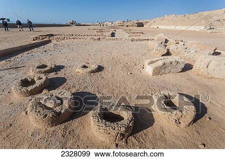 Stock Photo - Israel, near town of Caesarea. Ancient Caesarea Maritima city and harbor was built by Herod Great. city has been populated through late Roman and Byzantine era; Caesarea Maritima National Park, Caesarea Maritima is a national park on Israeli coastline. Fotosearch