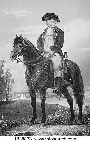 Stock Image - Israel Putnam 1718 - 1790. Army Officer During American Revolution. From Painting By Alonzo Chappel. Fotosearch