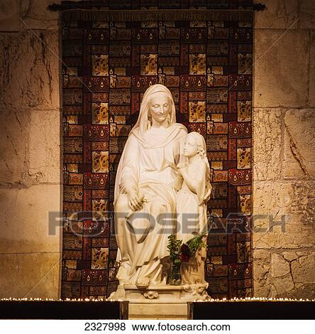 Israel, Statue of St Anne and young Virgin Mary in St Anne's Church; Jerusalem View Large Photo Image Stock Photo - Israel, Statue of St Anne and young Virgin Mary in St Anne's Church; Jerusalem. Fotosearch