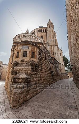 Israel, View of Basilica of Hagia Maria Sion; Jerusalem View Large Photo Image Picture - Israel, View of Basilica of Hagia Maria Sion; Jerusalem. Fotosearch