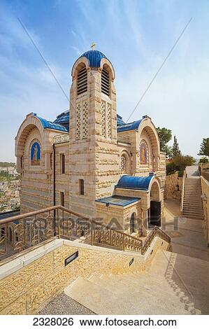 Israel, View of Church of St Peter; Gallicantu View Large Photo Image Stock Photograph - Israel, View of Church of St Peter; Gallicantu. Fotosearch