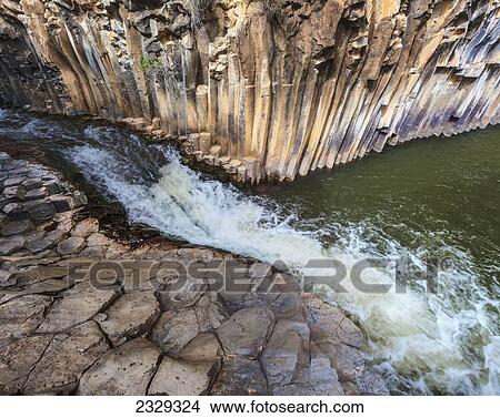 Israel, View of Columnar Basalt and waterfall; Yehudiya Nature Reserve View Large Photo Image Picture - Israel, View of Columnar Basalt and waterfall; Yehudiya Nature Reserve. Fotosearch
