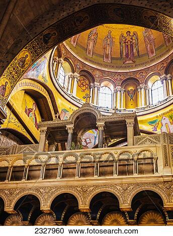 Israel, where Jesus was crucified; Jerusalem, or Church of Resurrection by Eastern Christians. It is a few steps away from Muristan. Site is venerated as Golgotha, also called Basilica of Holy Sepulchre, Church of Holy Sepulchre View Large Photo Image Stock Image - Israel, where Jesus was crucified; Jerusalem, or Church of Resurrection by Eastern Christians. It is a few steps away from Muristan. Site is venerated as Golgotha, also called Basilica of Holy Sepulchre, Church of Holy Sepulchre. Fotosearch