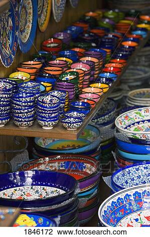 Istanbul, Turkey, Pottery Display In Shop View Large Photo Image Stock Image - Istanbul, Turkey, Pottery Display In Shop. Fotosearch