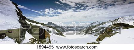 Stock Photography - Italian Alps Across Jungfraufirn Glacier From Summit Station Of Junfraujoch Railway. Fotosearch