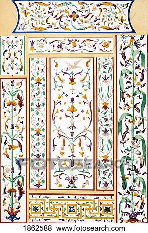 Stock Photo - Italian No 2 Plate Lxxxvii From The Grammar Of Ornament By Owen Jones Published By Day & Son London 1865. Fotosearch