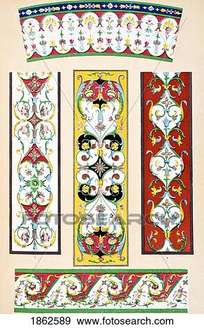 Italian No 3 Plate Lxxxviii From The Grammar Of Ornament By Owen Jones Published By Day & Son London 1865 View Large Photo Image Stock Photo - Italian No 3 Plate Lxxxviii From The Grammar Of Ornament By Owen Jones Published By Day & Son London 1865. Fotosearch