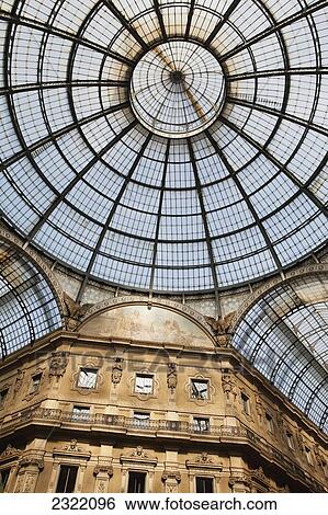 Italy, Lombardia, Milano, Glass ceiling of dome View Large Photo Image Stock Photograph - Italy, Lombardia, Milano, Glass ceiling of dome. Fotosearch
