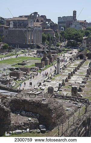 Italy, Roman Forum (Forum Magnum); Rome View Large Photo Image Stock Photo - Italy, Roman Forum (Forum Magnum); Rome. Fotosearch